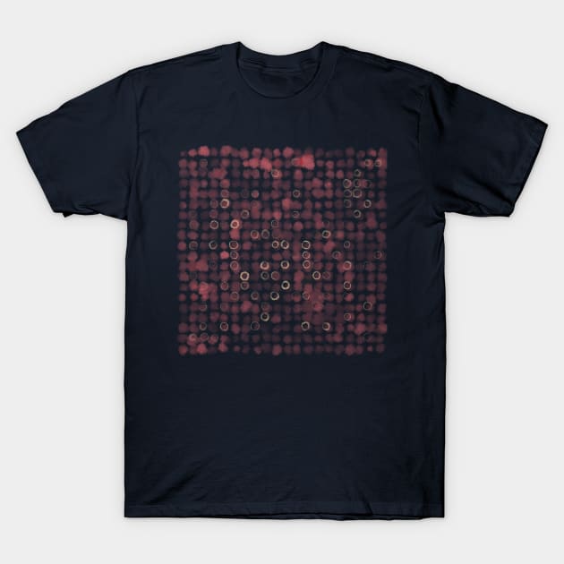 Light watercolor pattern with circles - red T-Shirt by Celentano